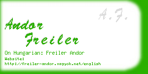 andor freiler business card